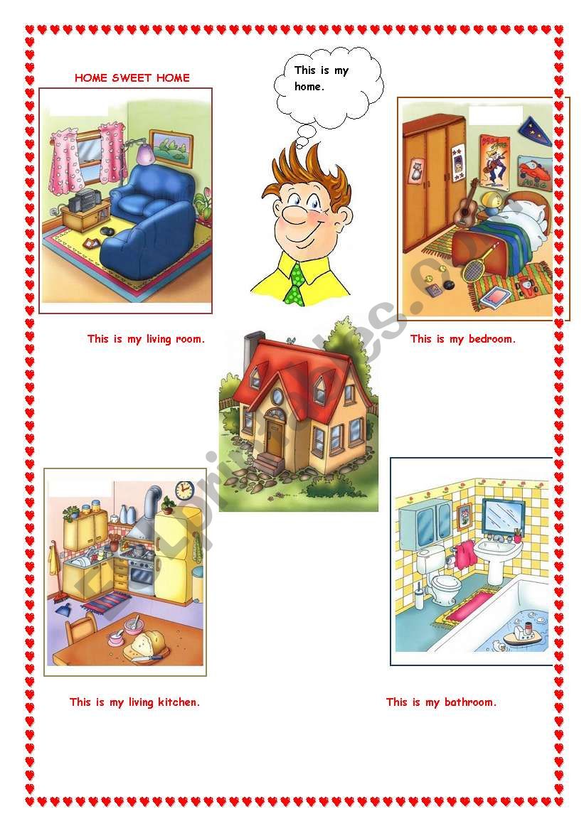 home sweet home - ESL worksheet by abraham80