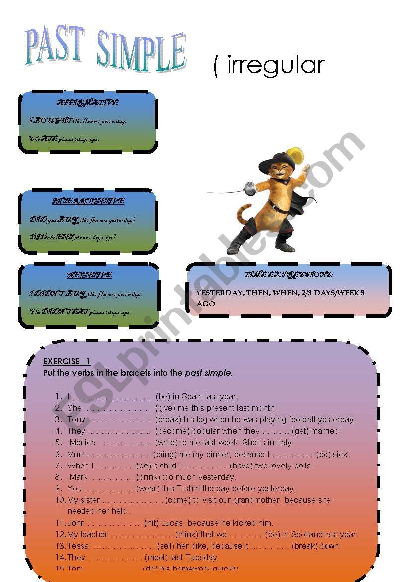 Past Simple of irregular verbs