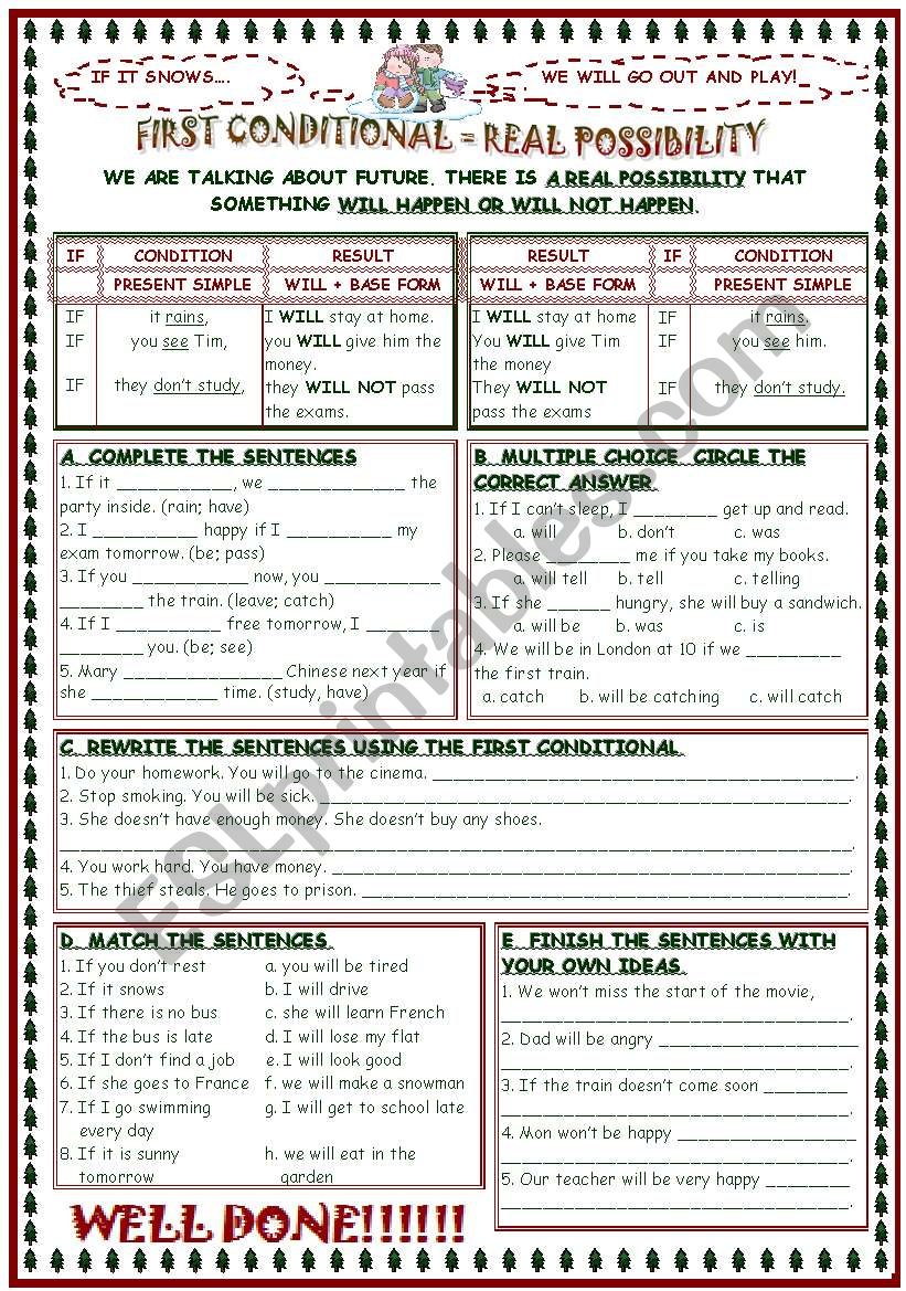 FIRST CONDITIONAL - REAL POSSIBILITY