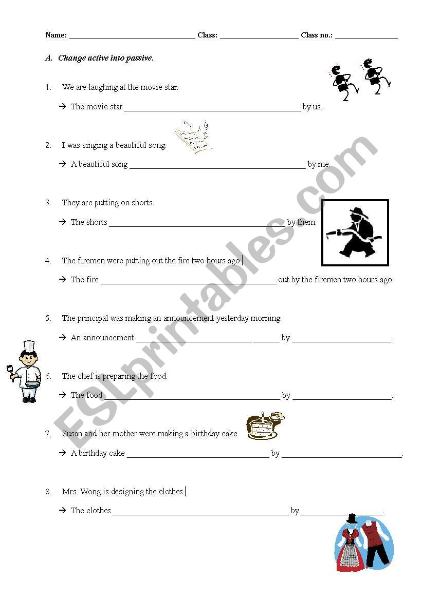 Passive voice worksheet