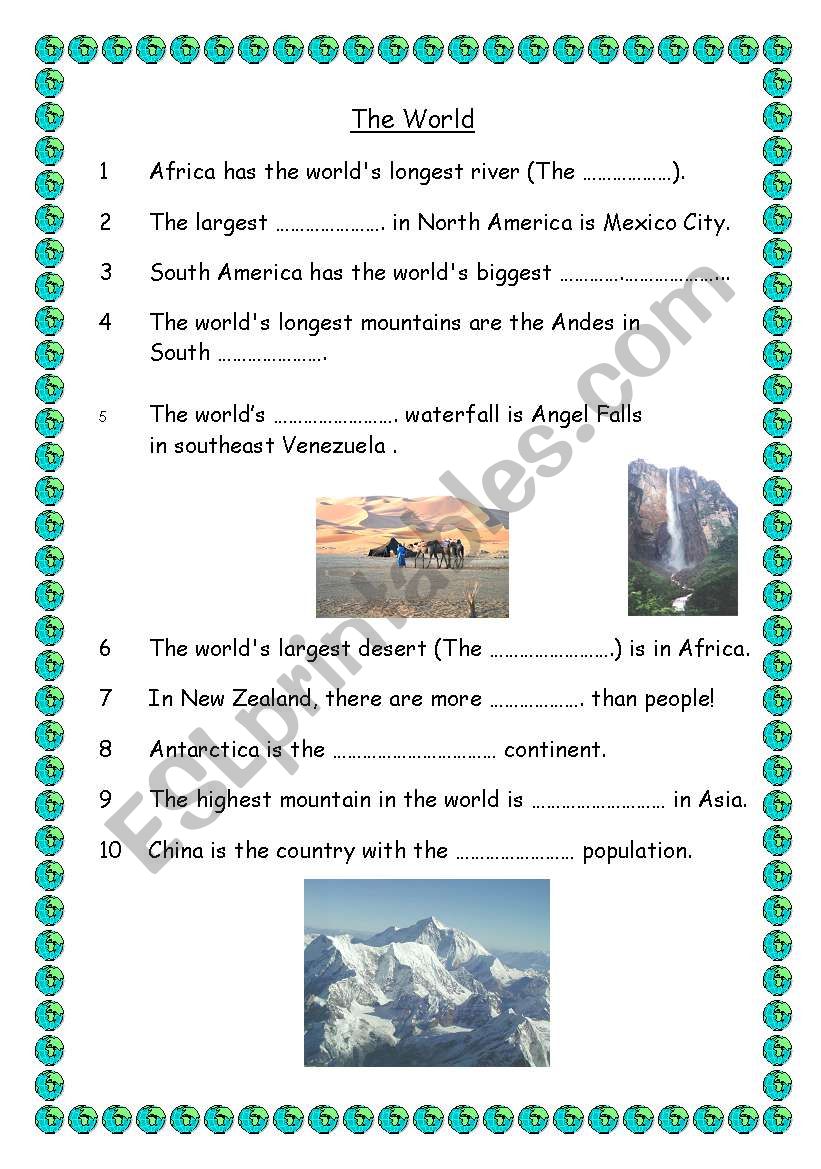 world facts quiz with superlatives