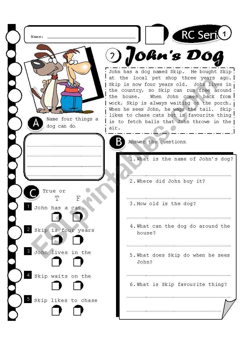 RC Series 02 JohnÂ´s Dog (Fully Editable + Answer Key)
