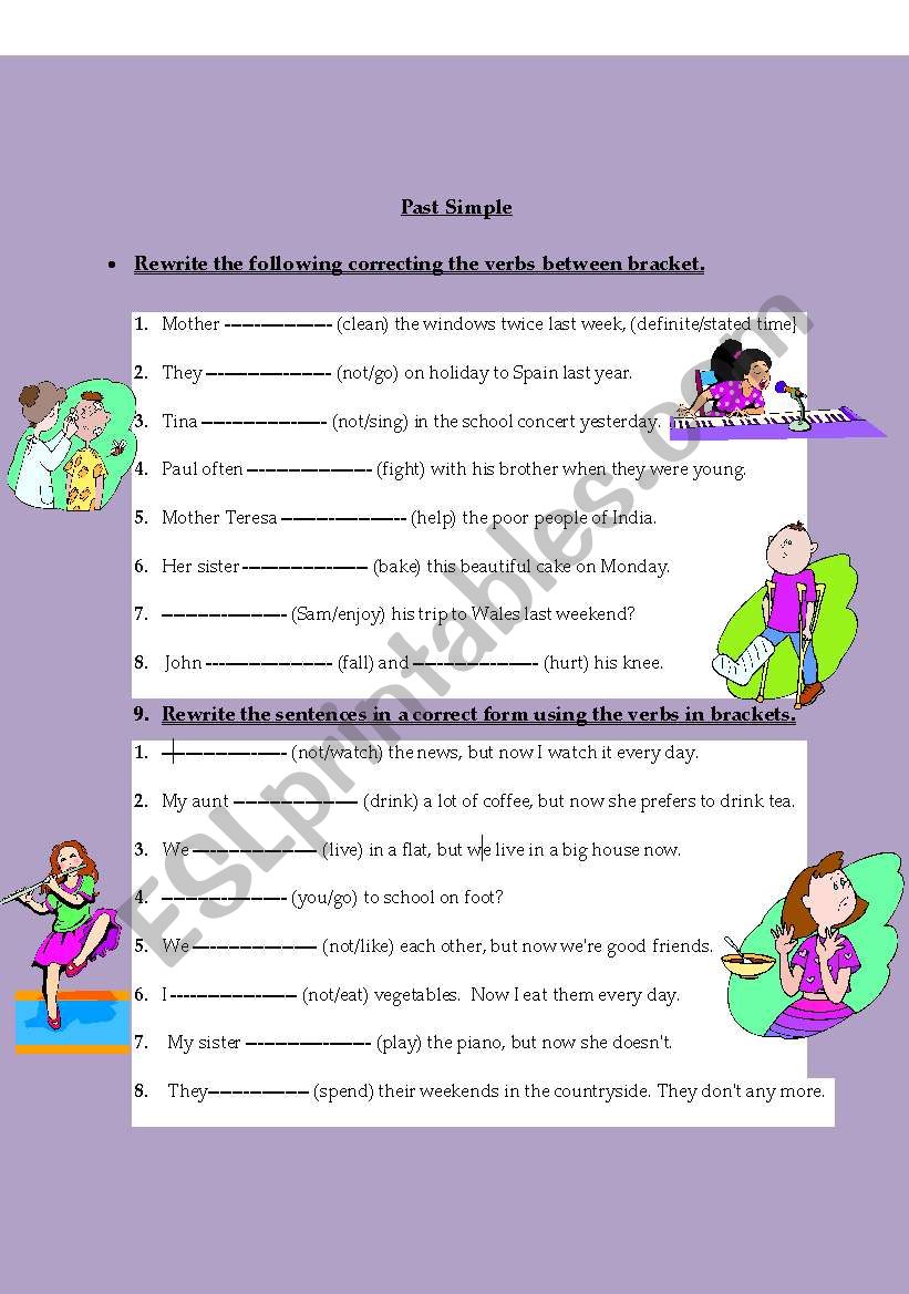 Grammar revision worksheet