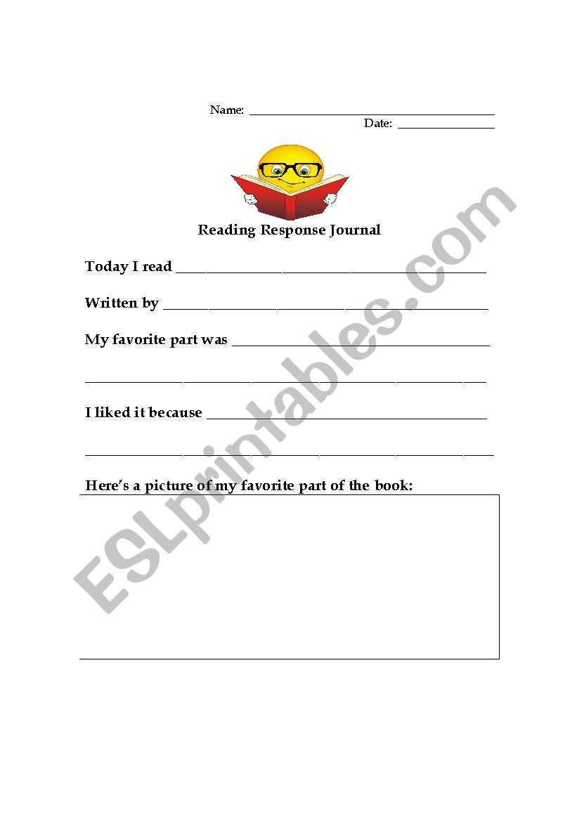 Reading Response Journal Level 1