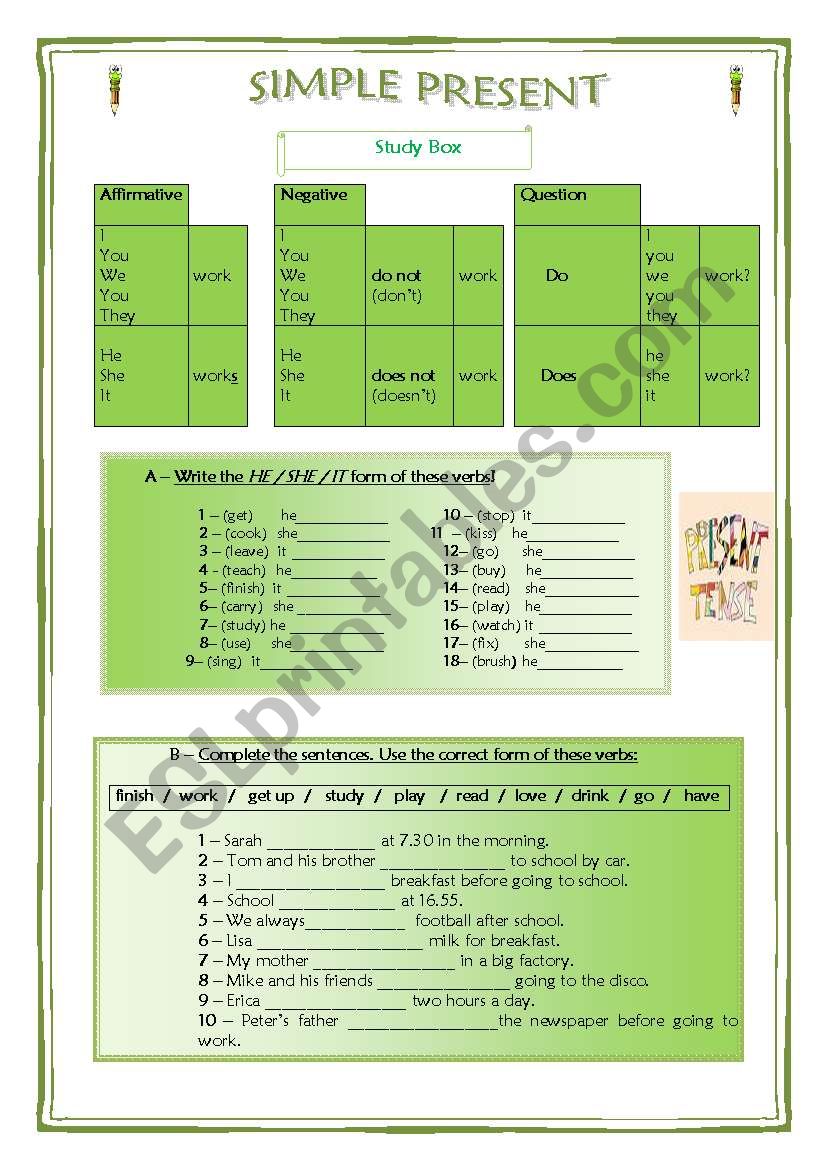 PRESENT SIMPLE STUDY & PRACTICE