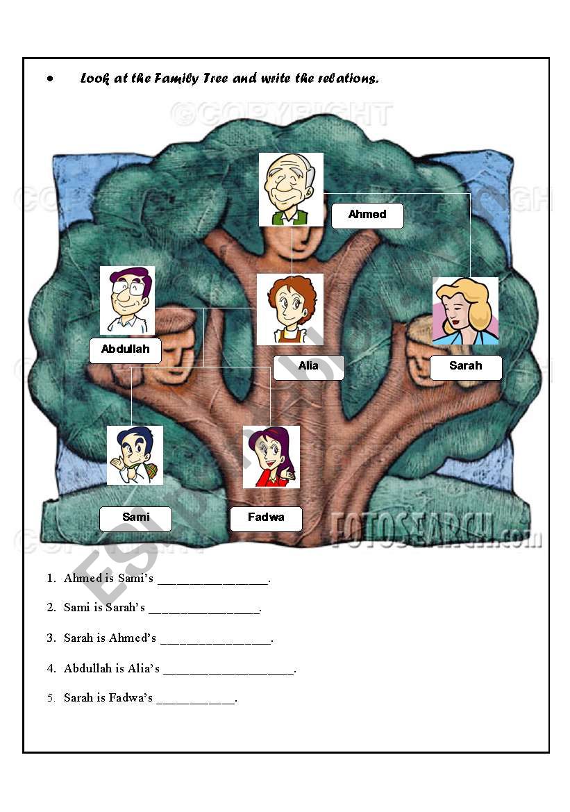 family tree worksheet