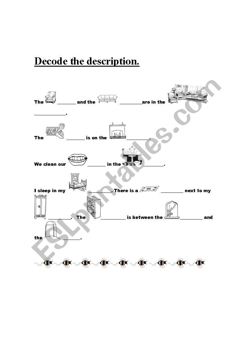 Decode the description. worksheet