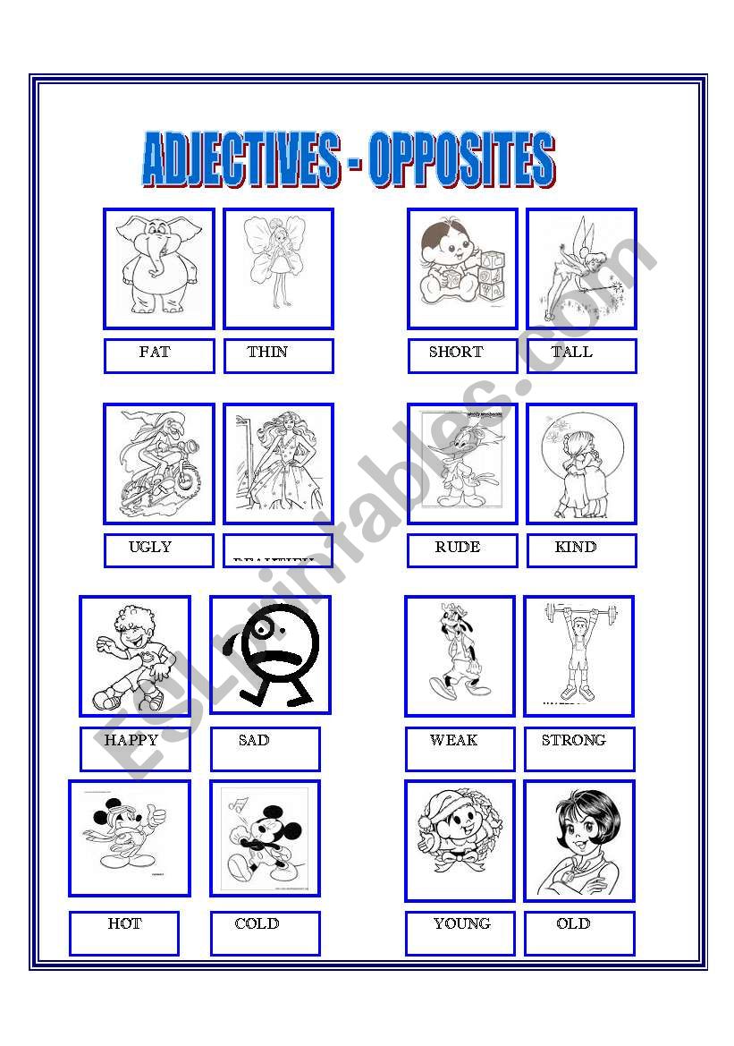 ADJECTIVES worksheet