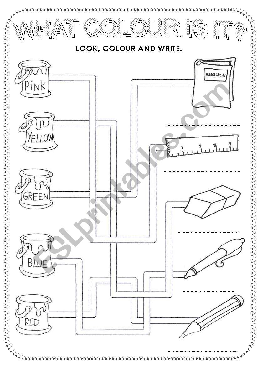 What colour is it? worksheet