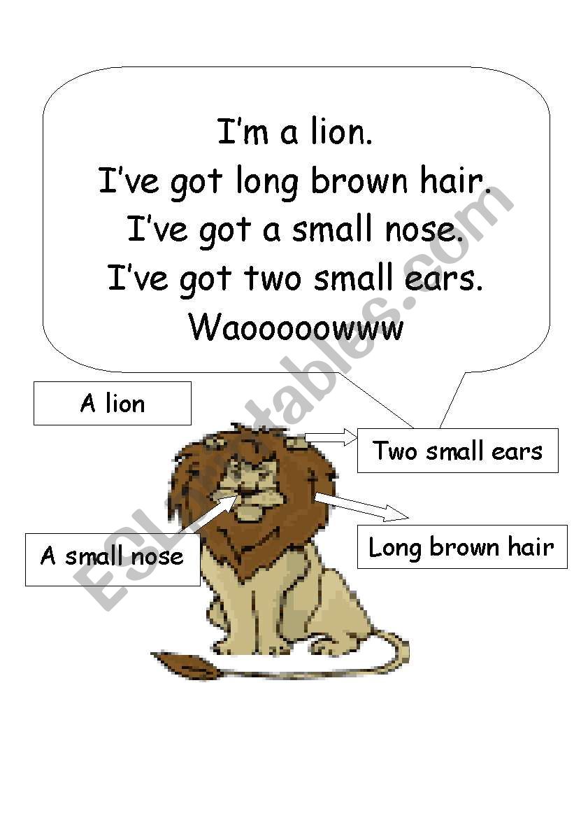 a lion worksheet