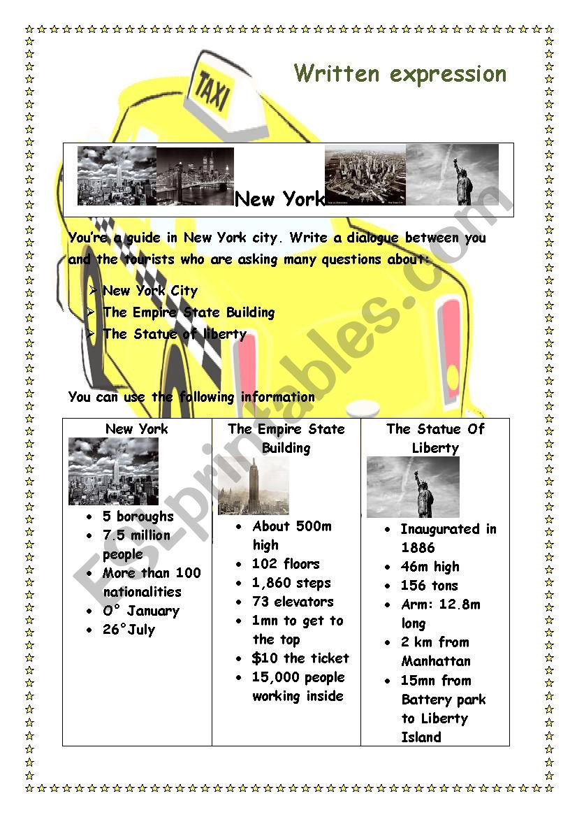 new york guide worksheet