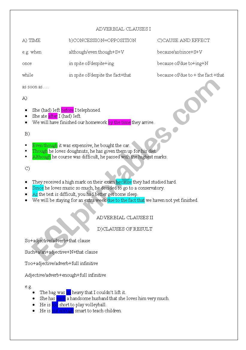 adverbial-clauses-esl-worksheet-by-swell