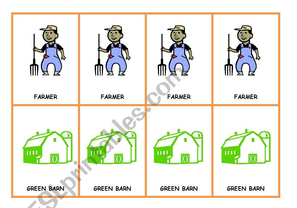 GO FISH - FARM worksheet