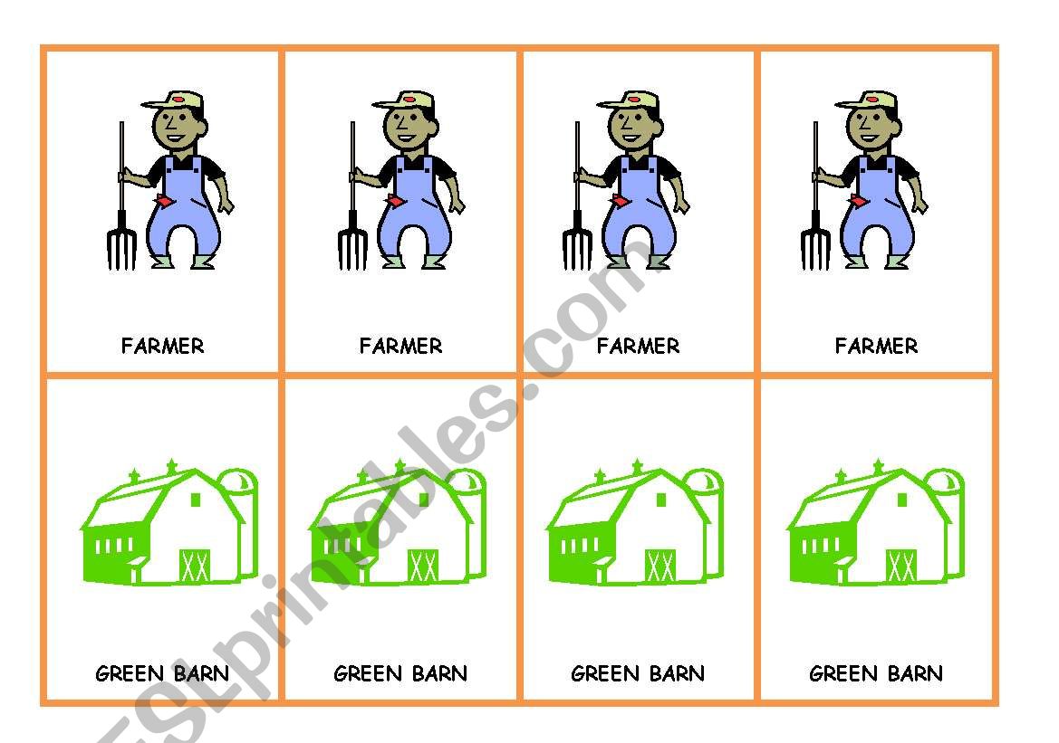 GO FISH - FARM worksheet