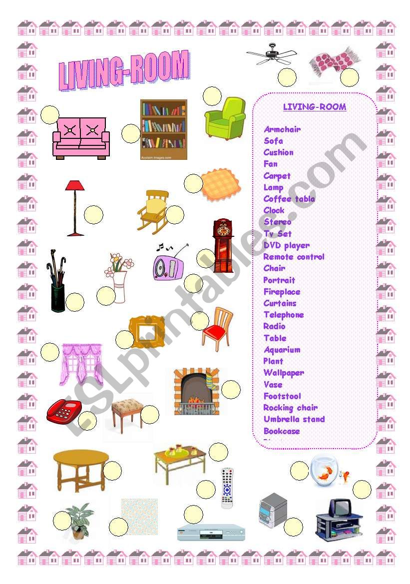FURNITURE: LIVING-ROOM AND BEDROOM (2 PAGES)