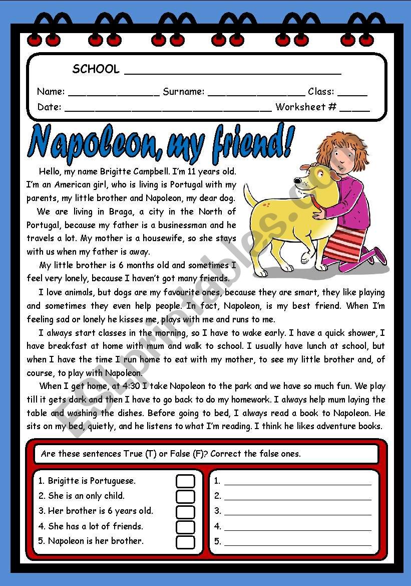 NAPOLEON, MY FRIEND ( 2 PAGES )