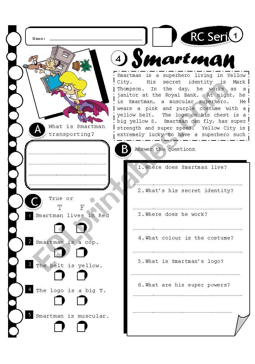 RC Series 04 Smartman - Level1 (Fully Editable + Answer Key)