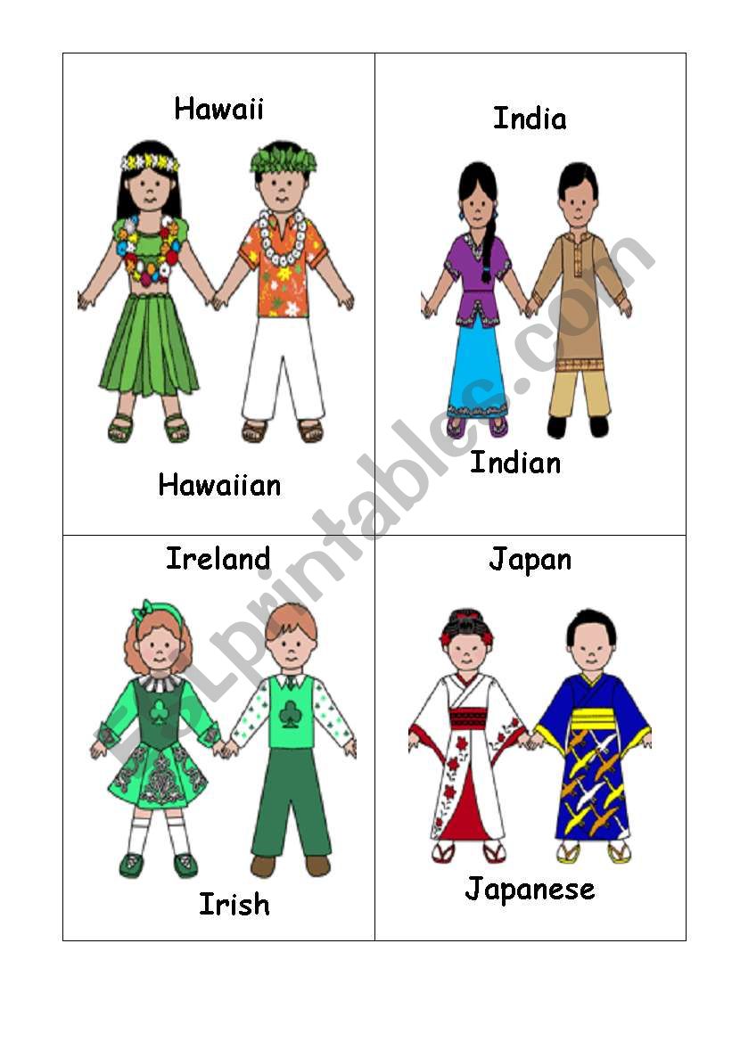 Nationalities set 4 worksheet