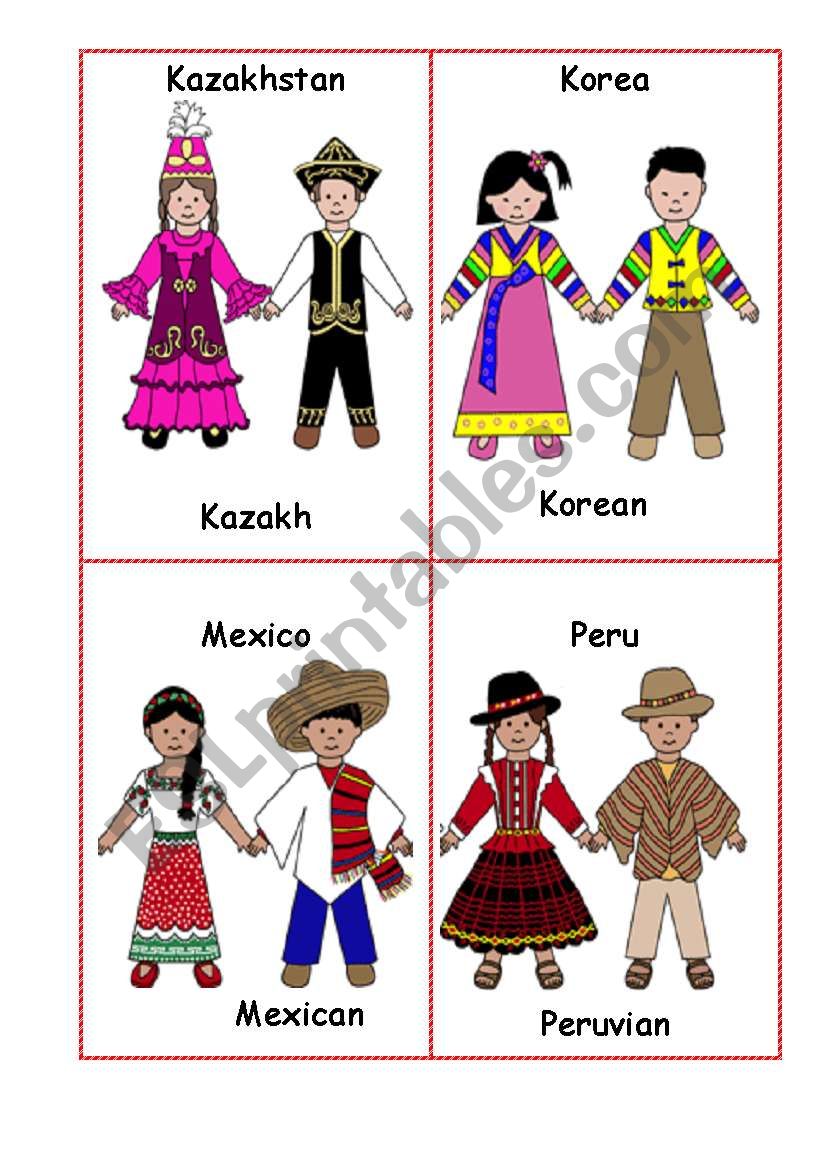 Nationalities set 5 worksheet