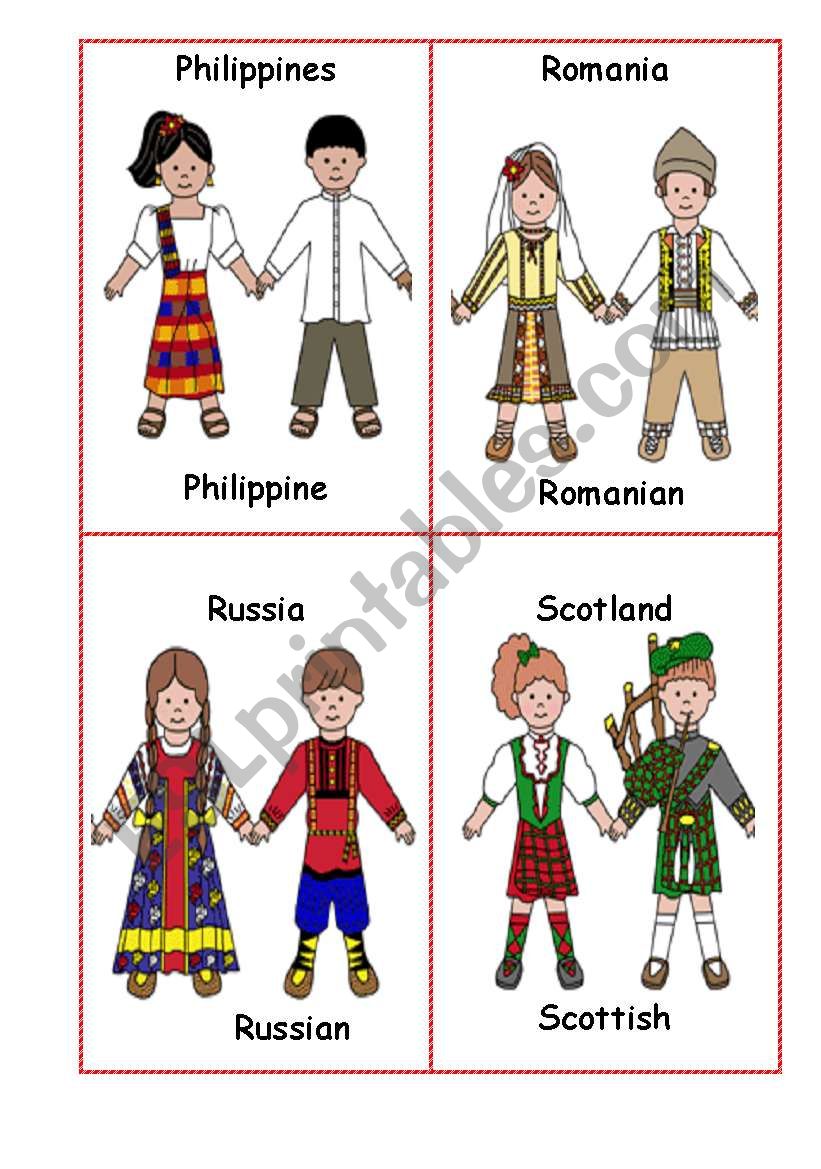 Nationalities set 5 worksheet