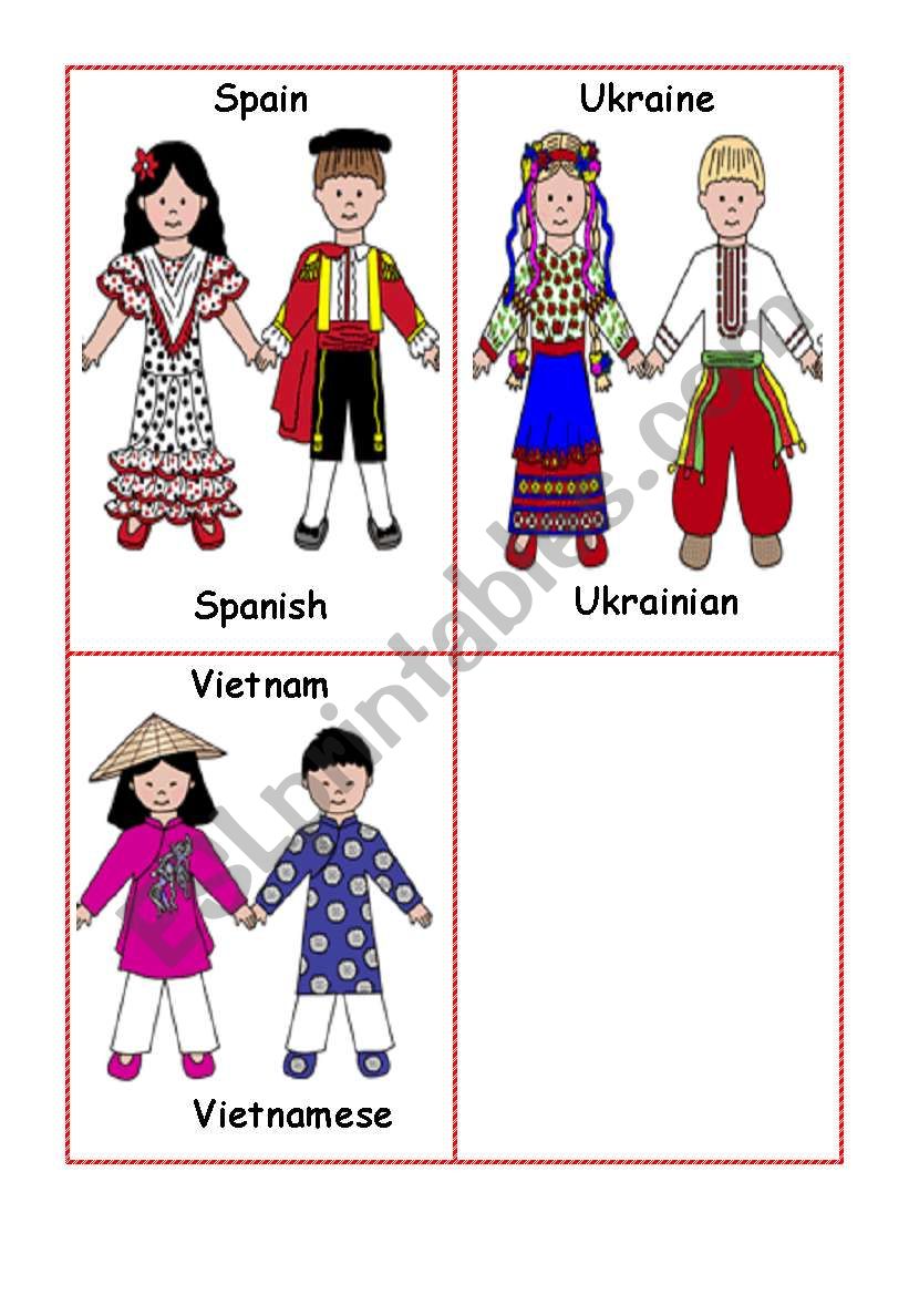 Nationalities set 5 worksheet