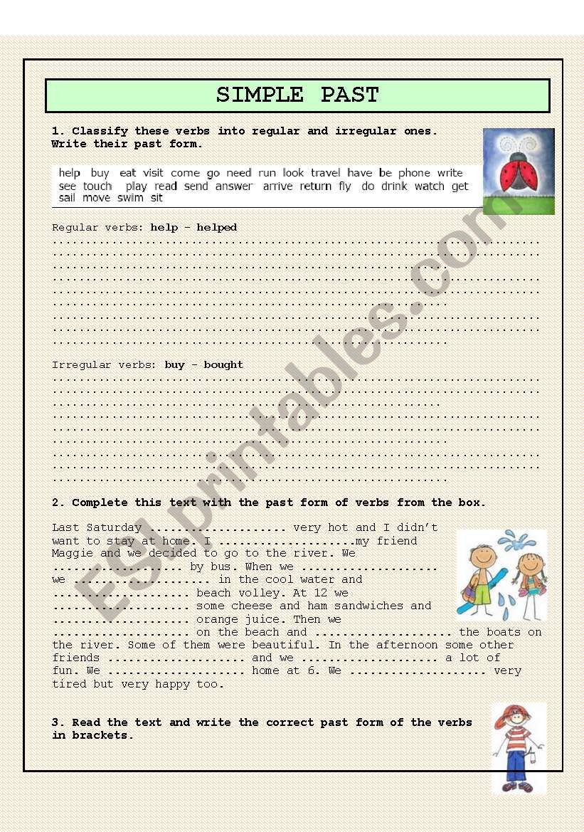 SIMPLE PAST TENSE worksheet