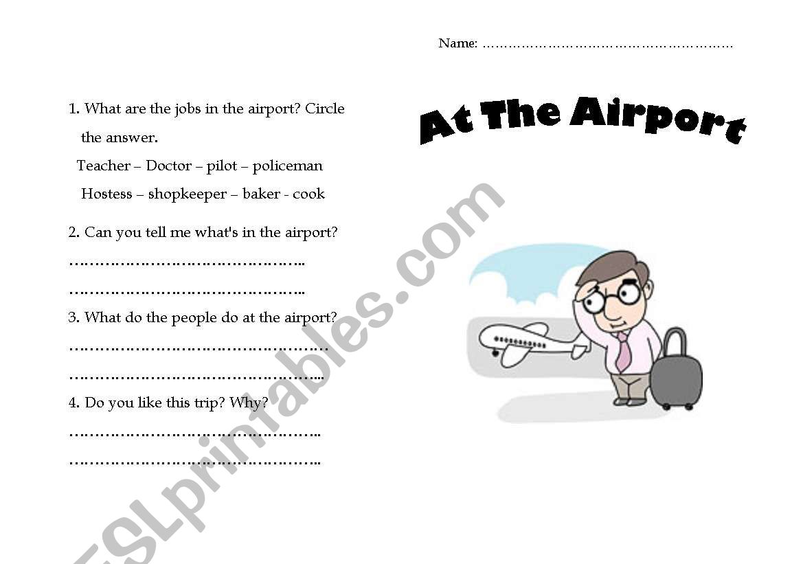A trip to the airport : )  worksheet