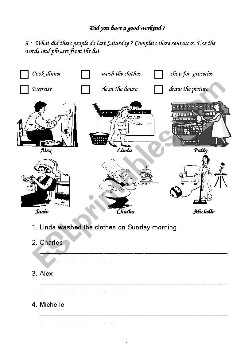 past simple worksheet