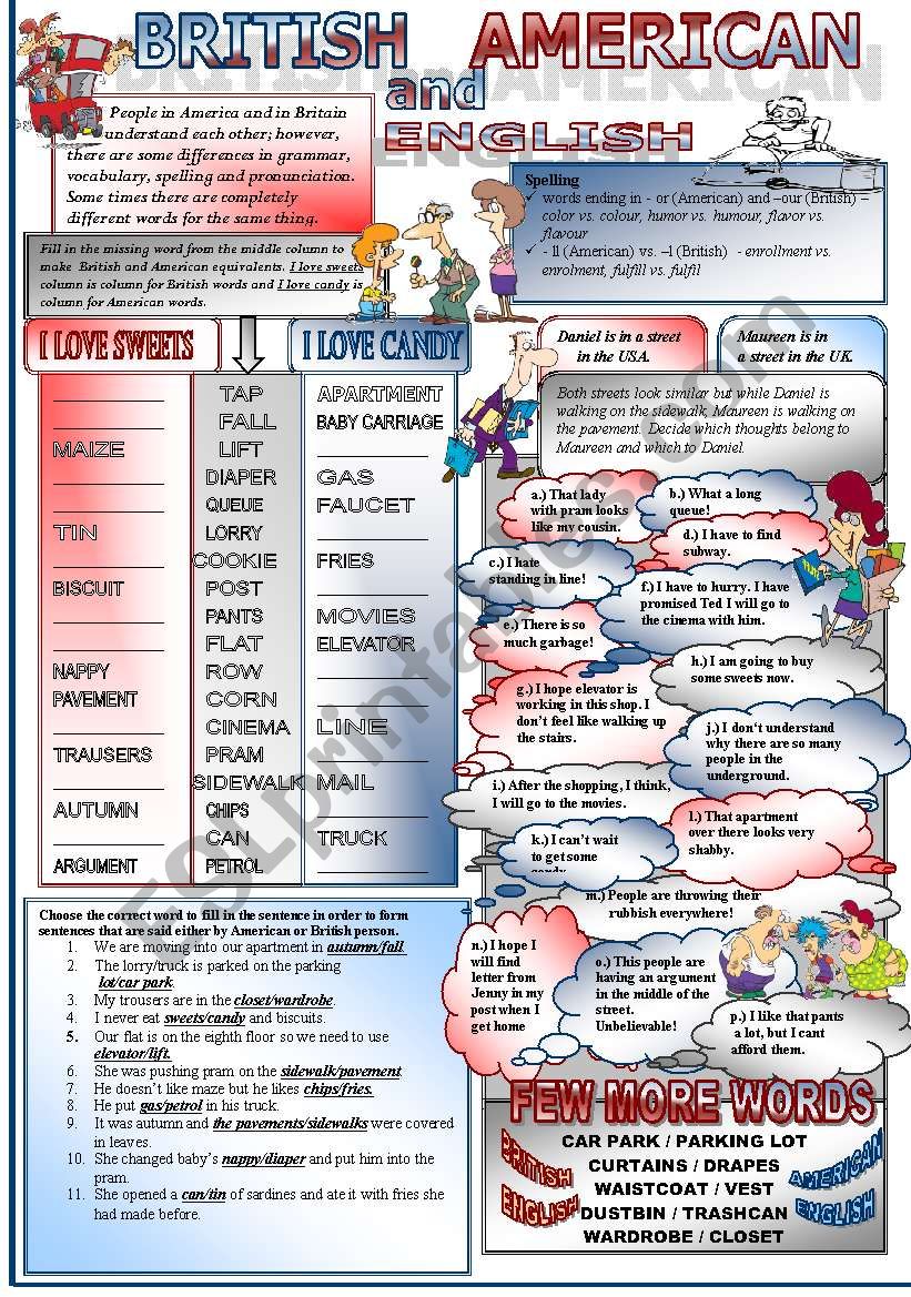 Brtitish and American English 