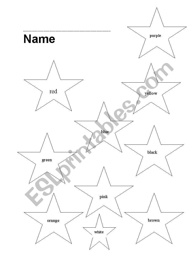colours worksheet