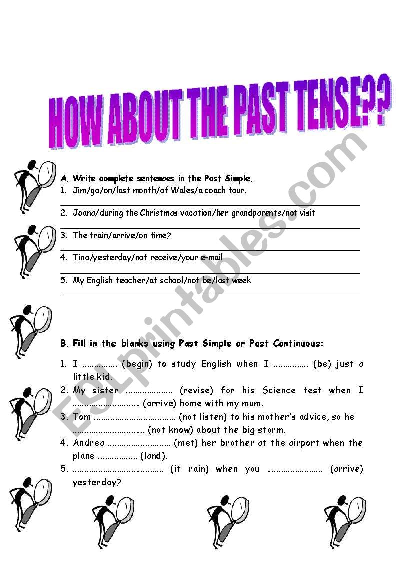 How about the Past tense? worksheet