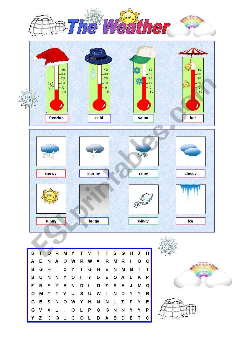 THE WEATHER (1/6) worksheet