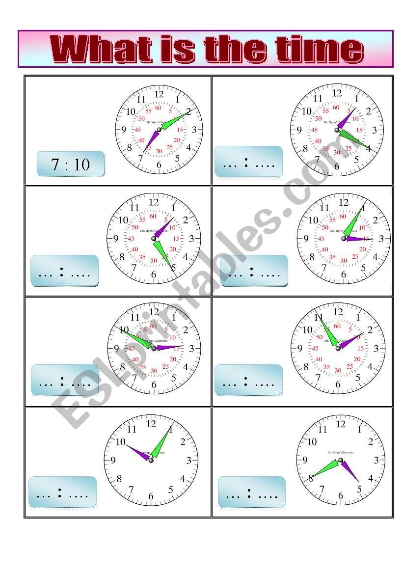 time worksheet