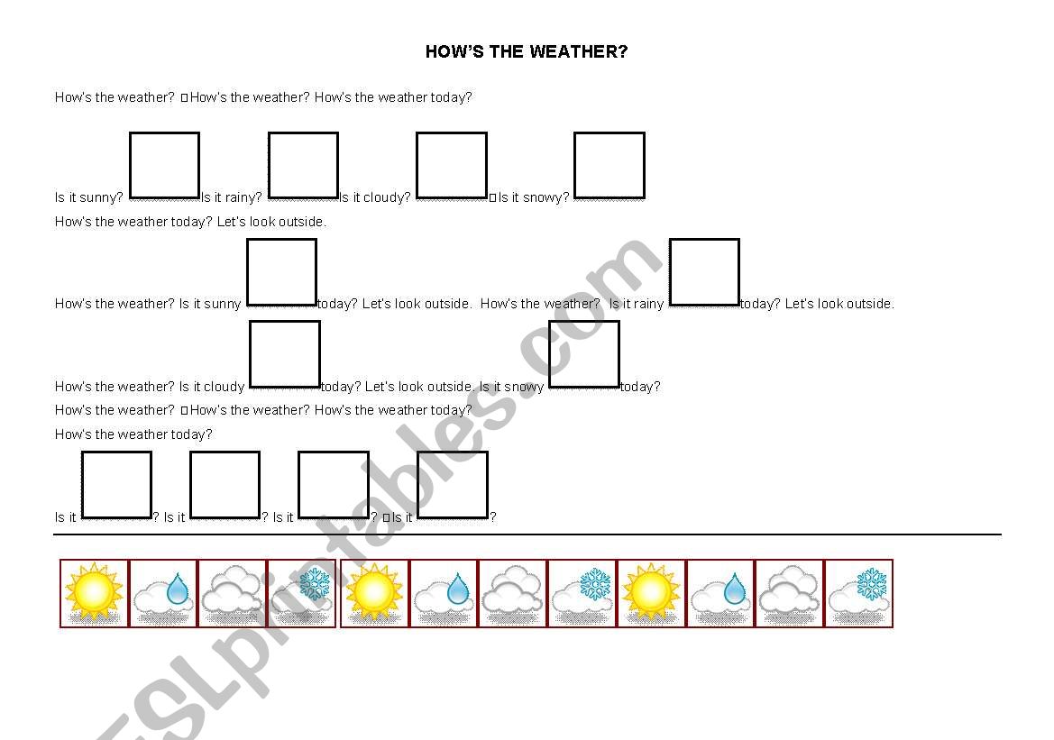 Hows the weather? worksheet