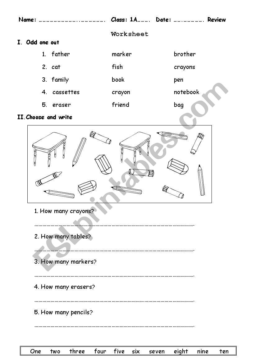 Kid 1 worksheet