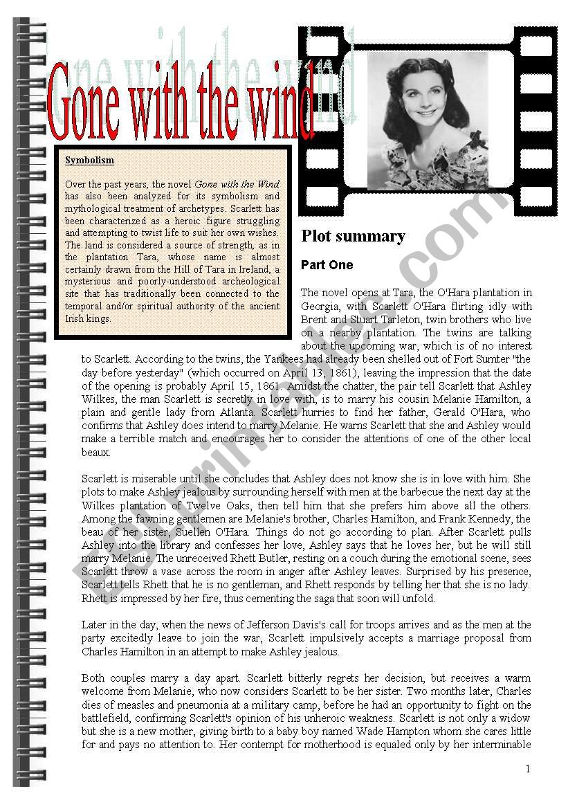 Gone with the wind part3 worksheet