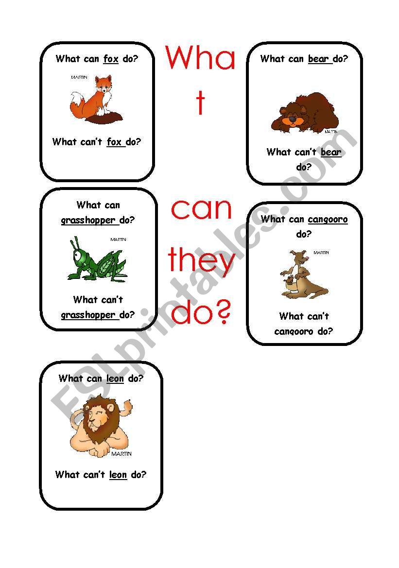 What can they do? part1 worksheet