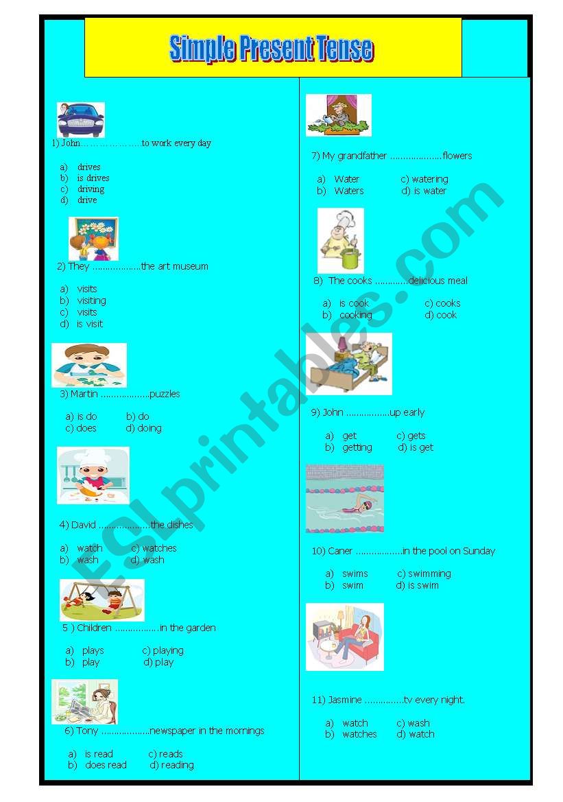 Present Simple tense worksheet