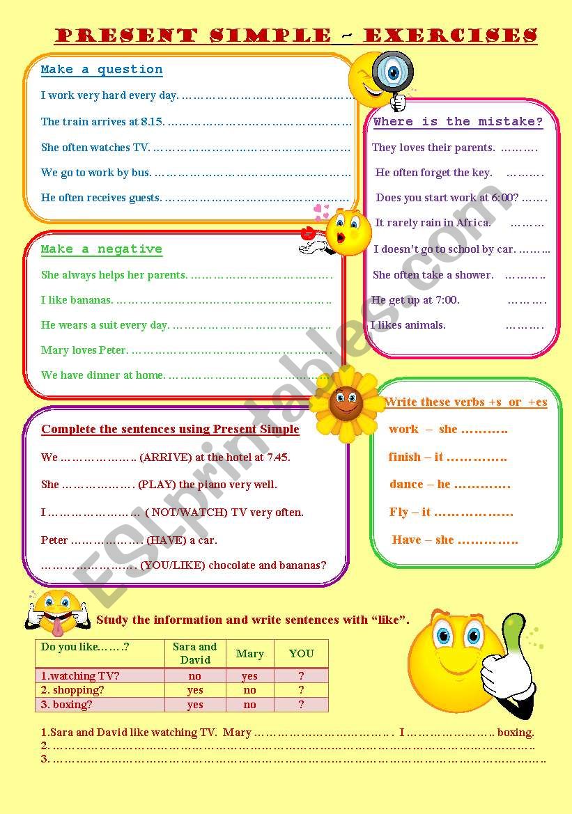 Present Simple worksheet