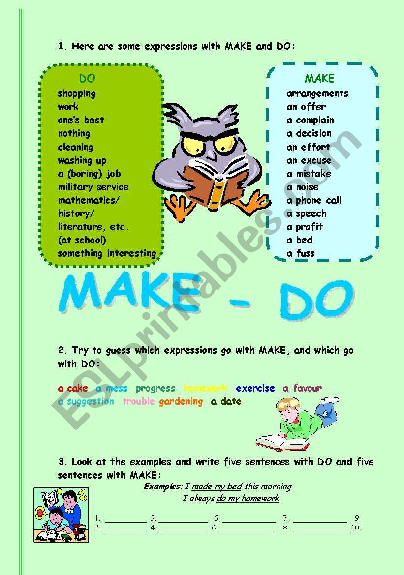 make-do worksheet
