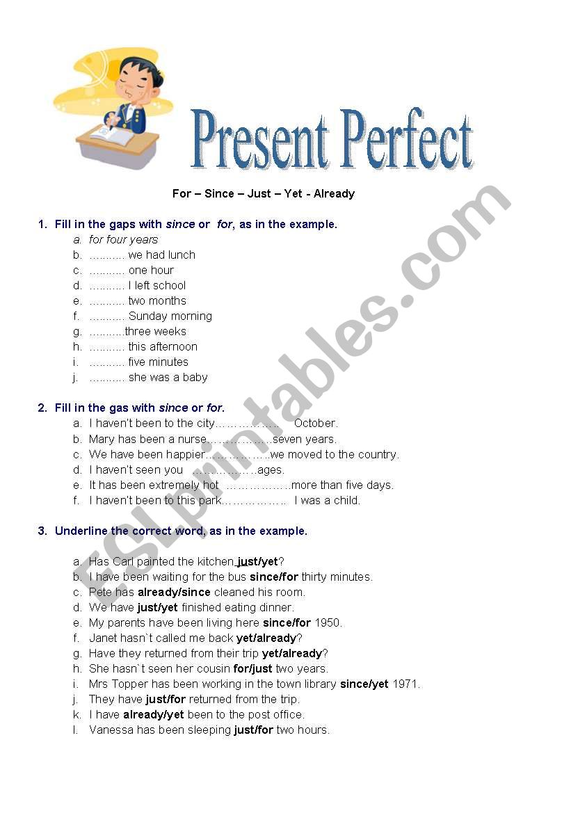 Present Perfect worksheet