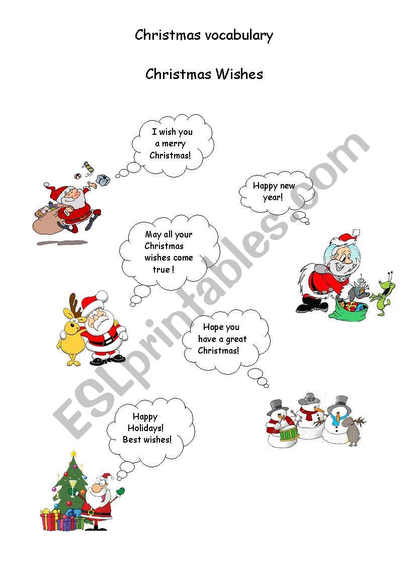 Christmas wishes! worksheet