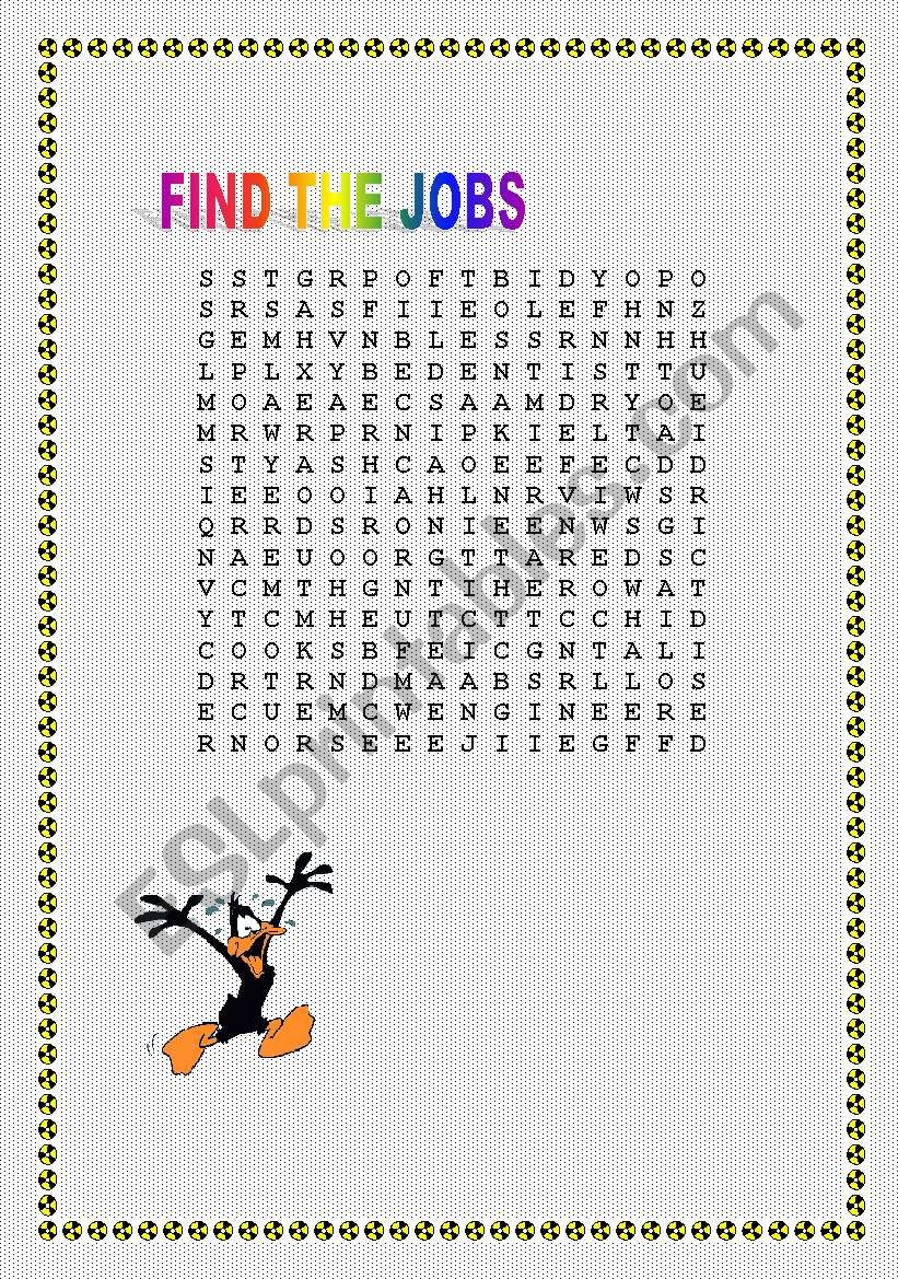 Find the jobs worksheet