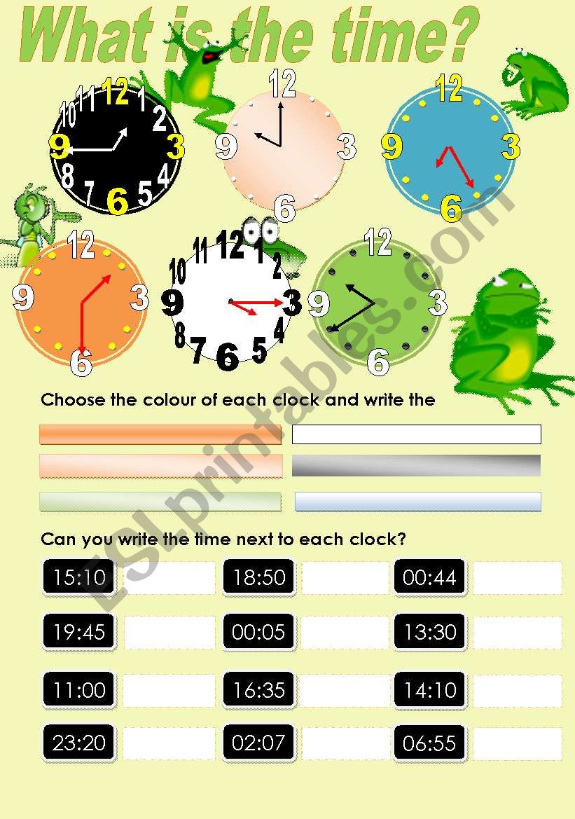 TELLING THE TIME worksheet