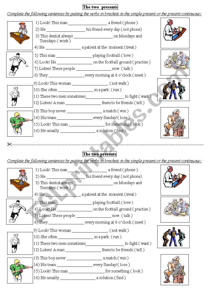 The two presents worksheet