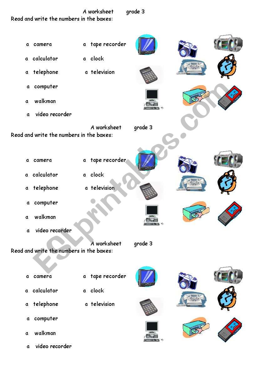 machines worksheet