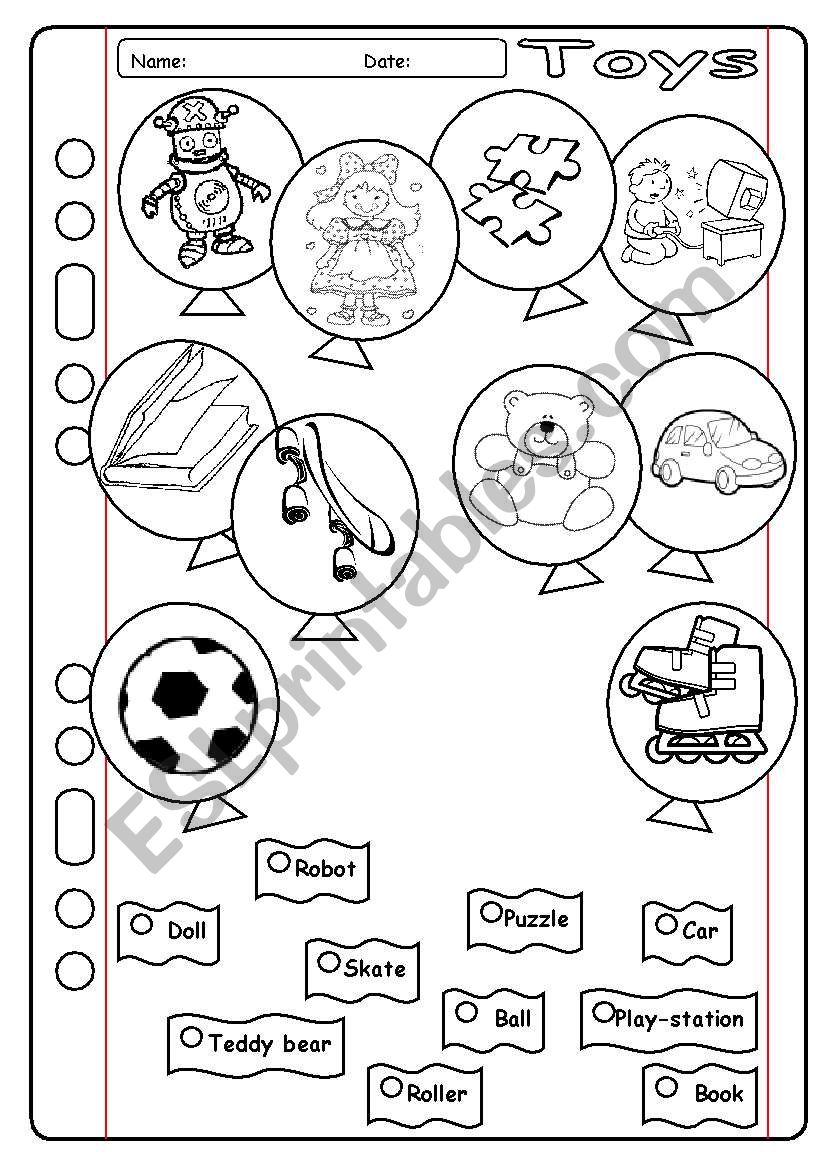 Toys worksheet