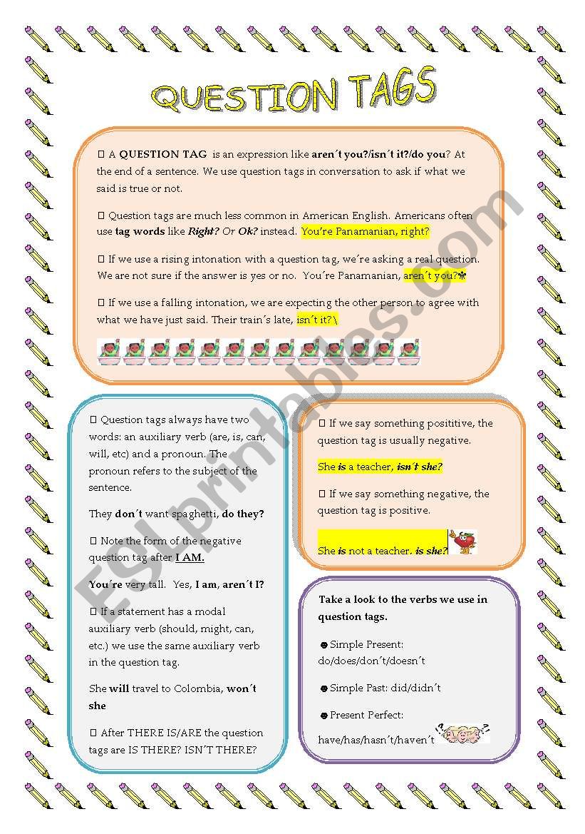 QUESTION TAGS worksheet