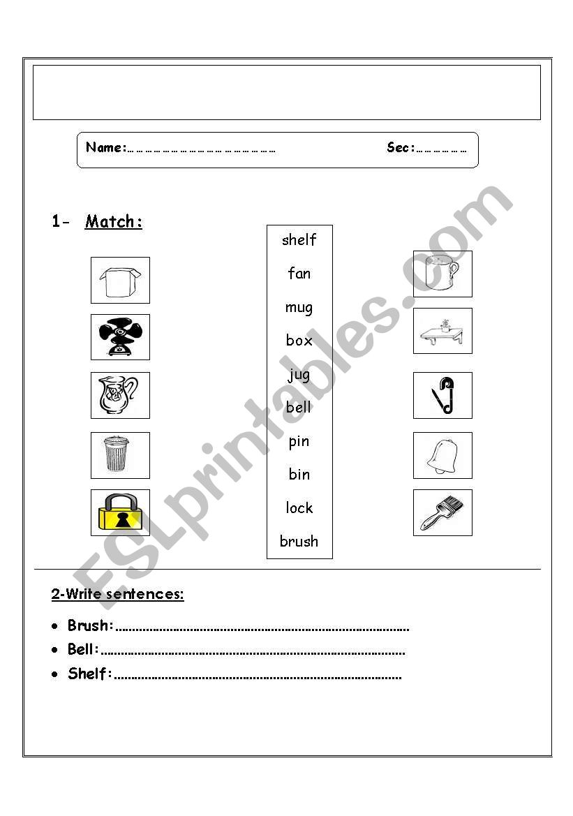 Nouns worksheet