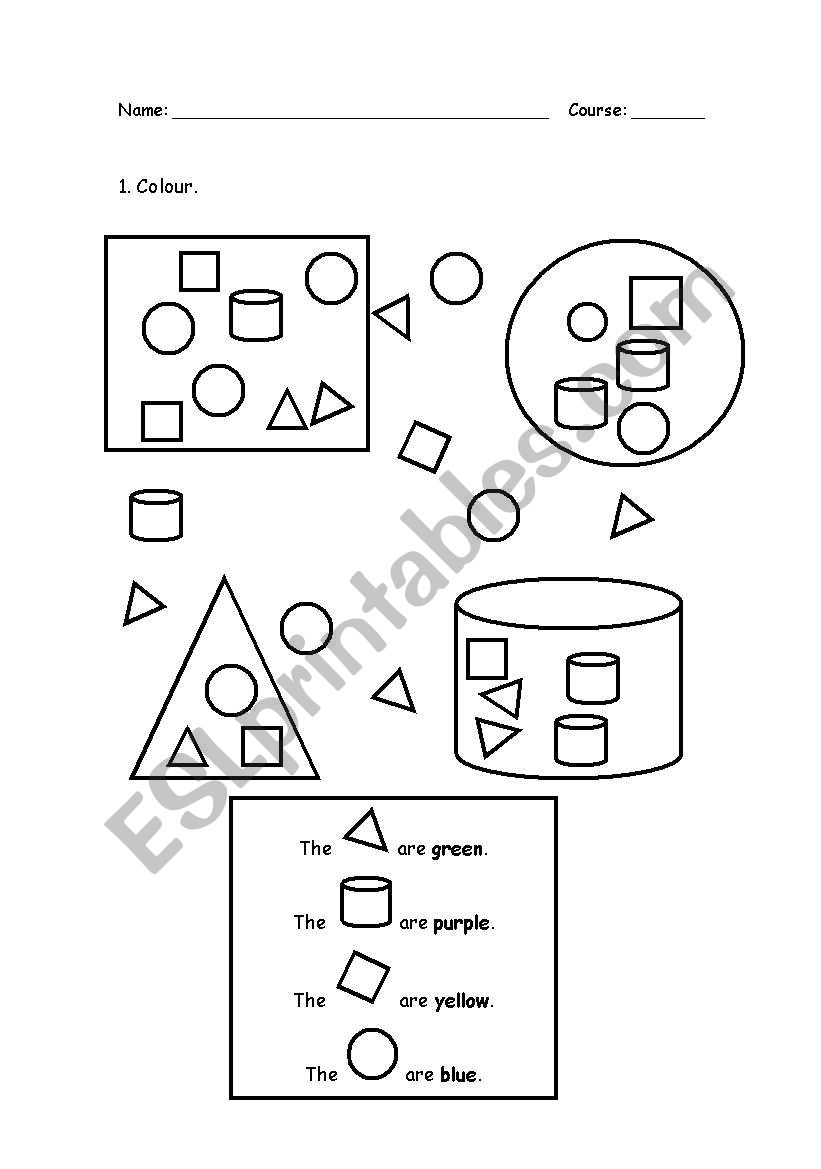 Colour worksheet